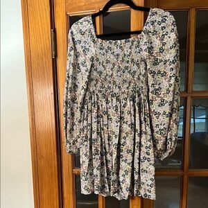 Charming Floral Kids Dress with Long Sleeves